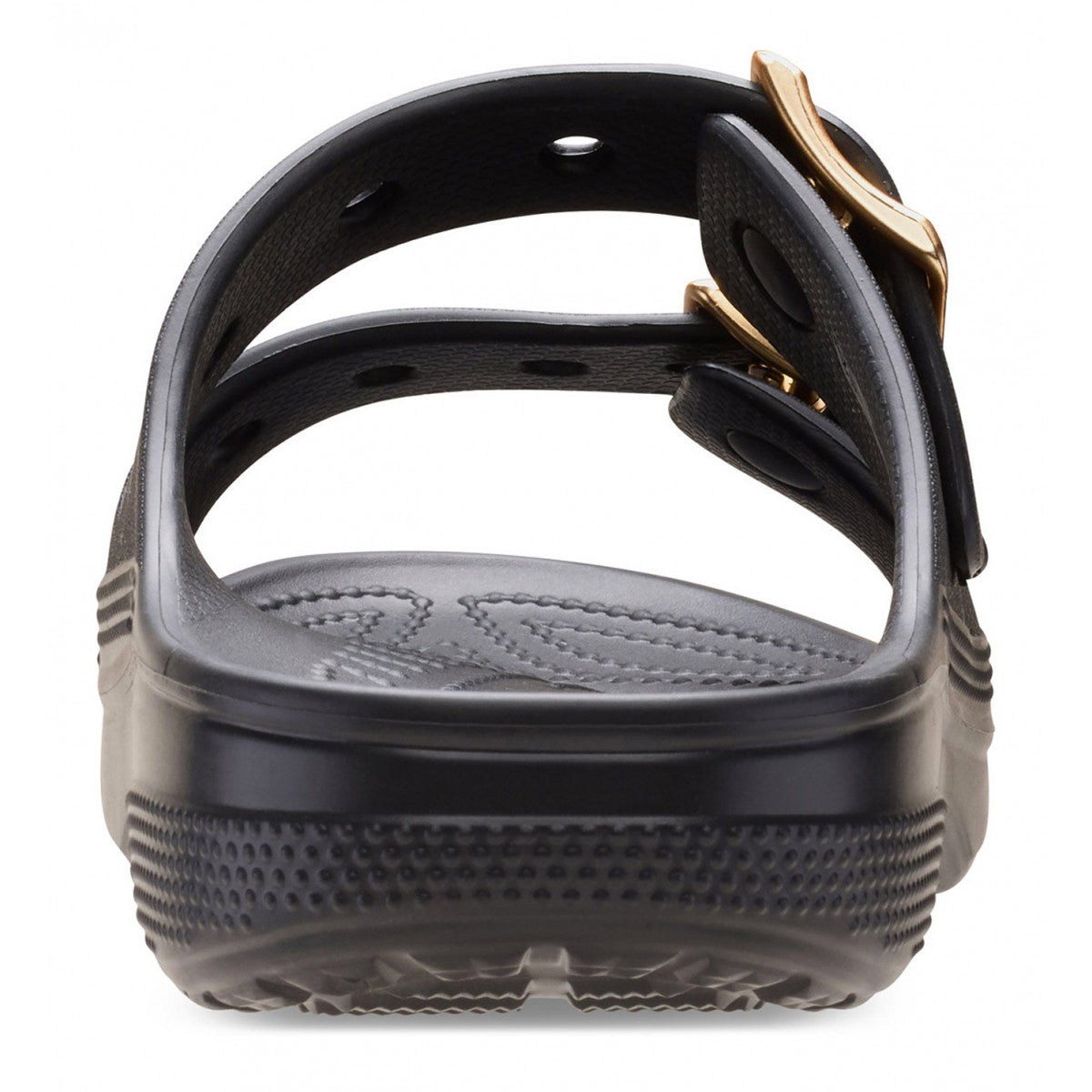 Crocs sandalo da donna Saturday Metallic Buckle 213316-001 Black vista dietro
