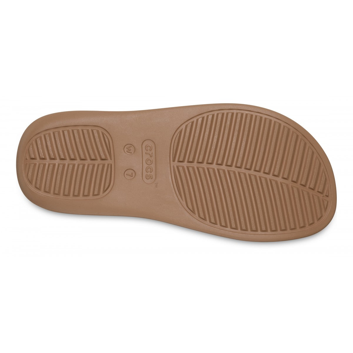 Crocs sandalo infradito da donna Getaway Platform Flip 209410-2JJ Milk Chocolate vista suola