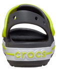 Crocs sandalo da bambino Crocband Cruiser 209423 1NJ grigio-giallo acido