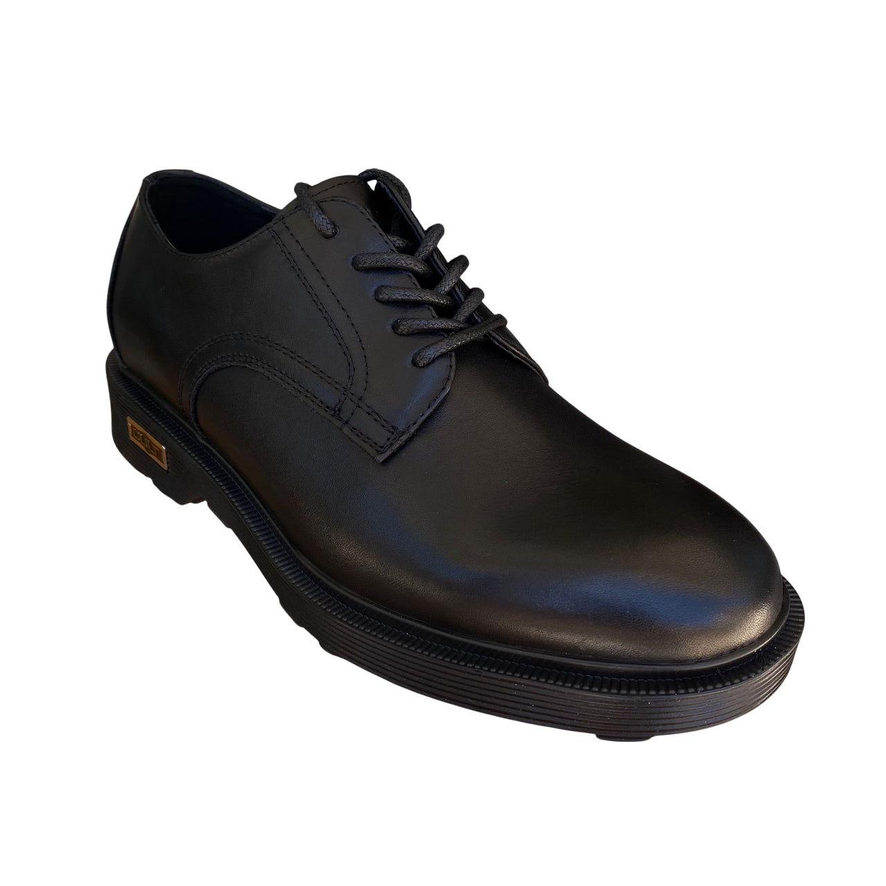 Scarpe Oxford Cult OZZY uomo pelle nera eleganti con design business e urban chic, vista laterale classica