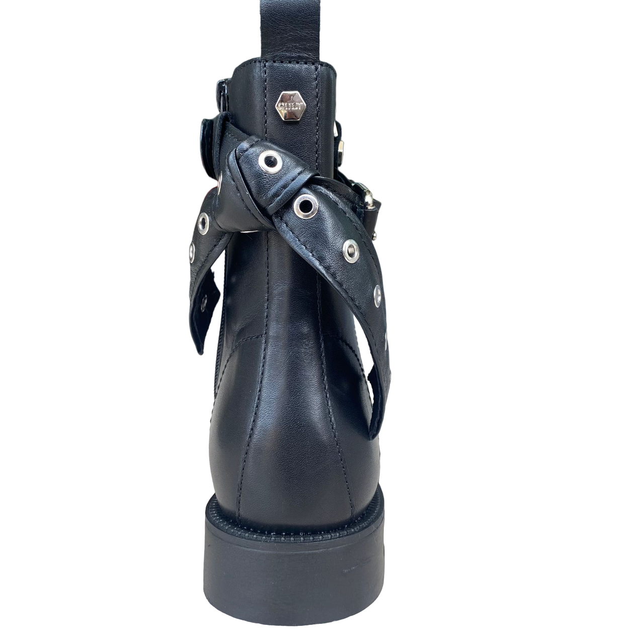 Cult Zeppelin 3933 Anfibio Donna Nero con Cerniera e Fibbia | CLW393300 vista dal tallone