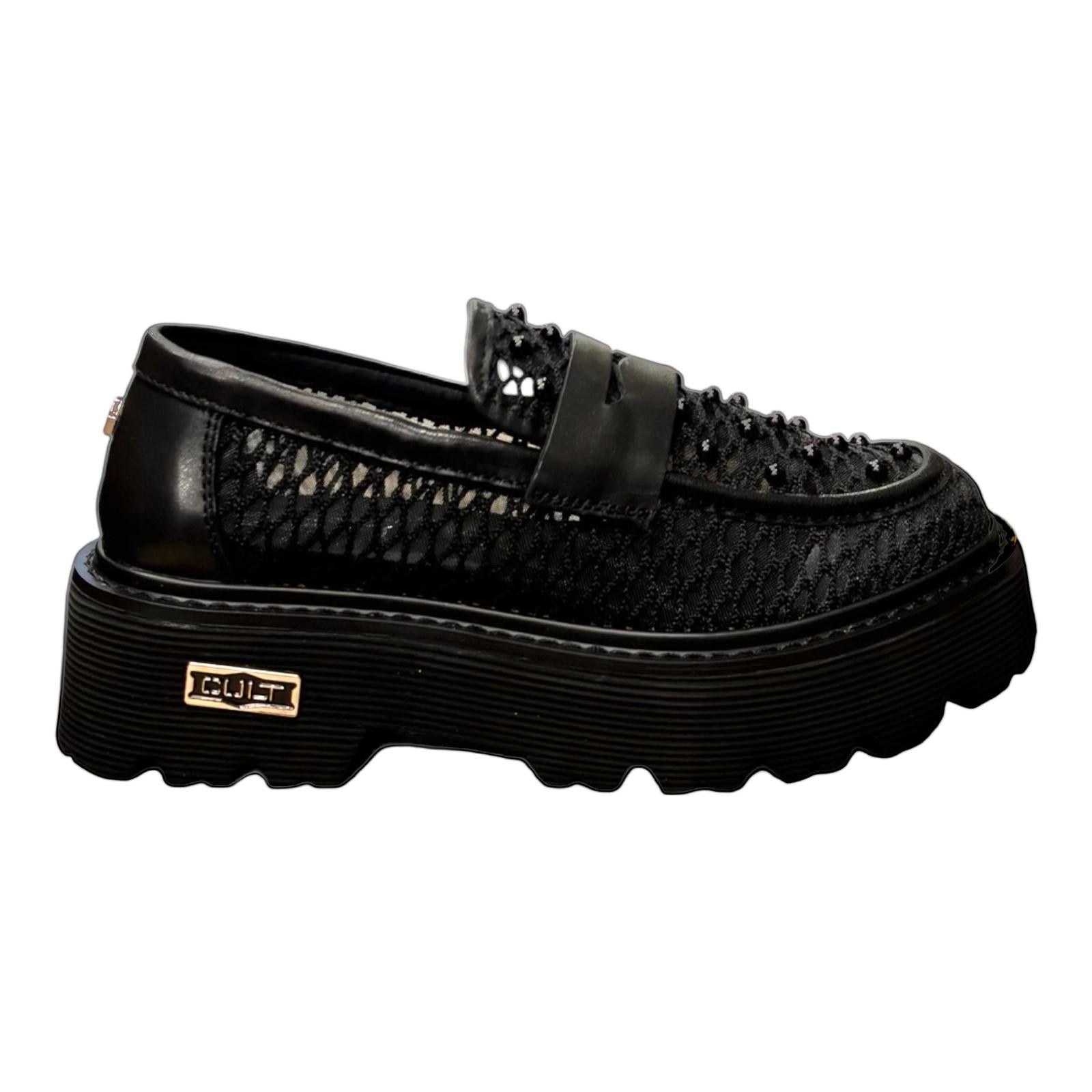 Cult mocassino da donna in pelle Slash 4695 Nero