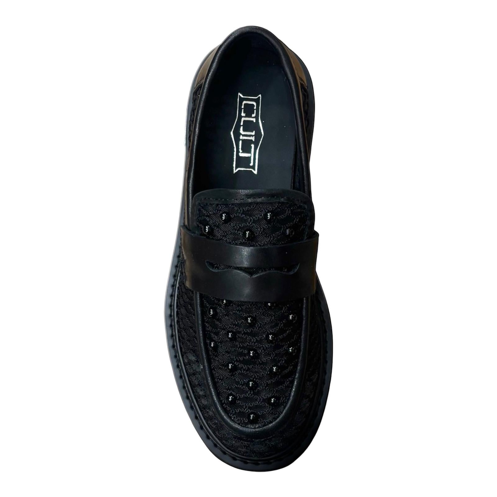 Cult mocassino da donna in pelle Slash 4695 Nero