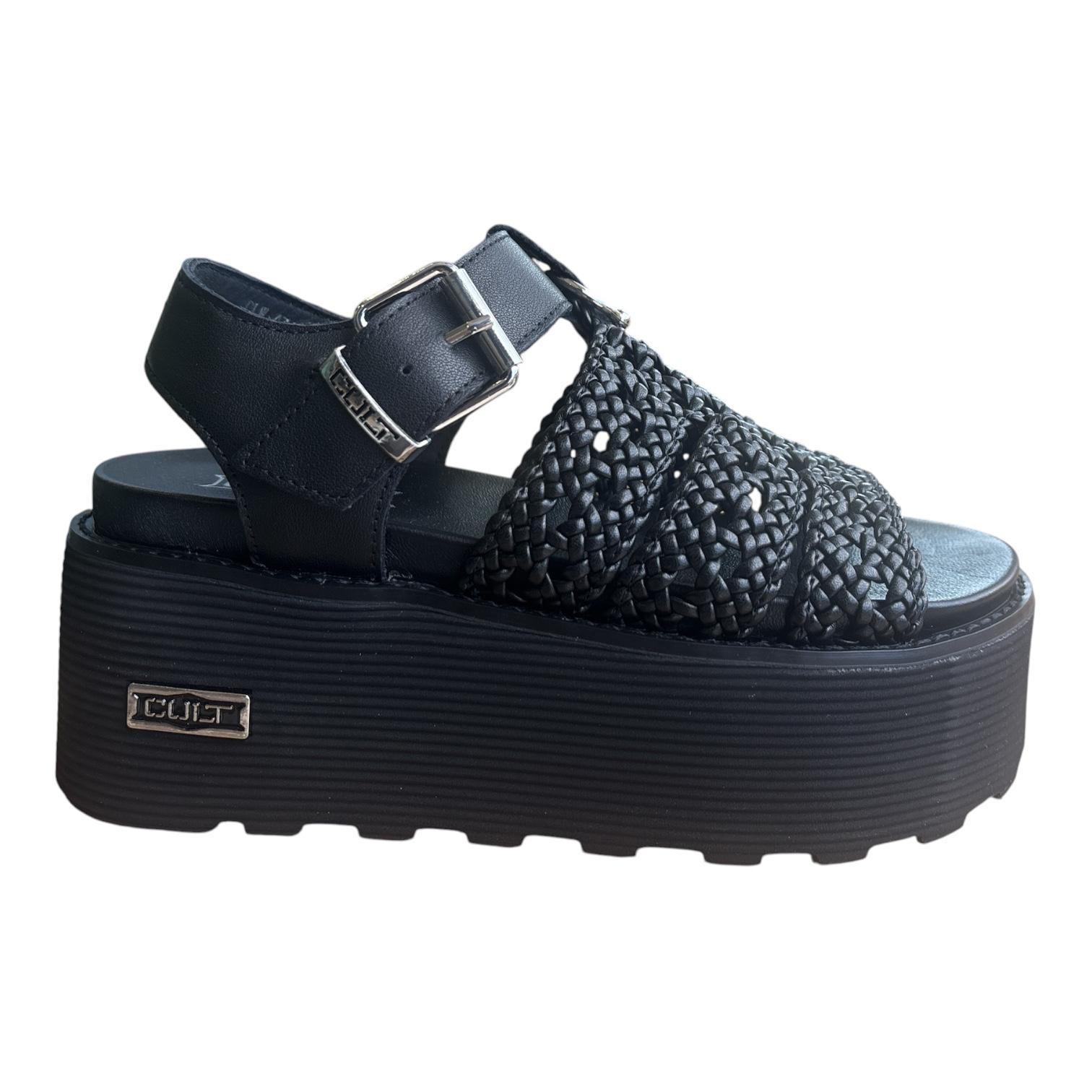 Cult sandalo da donna con zeppa Nancy 4749 nero