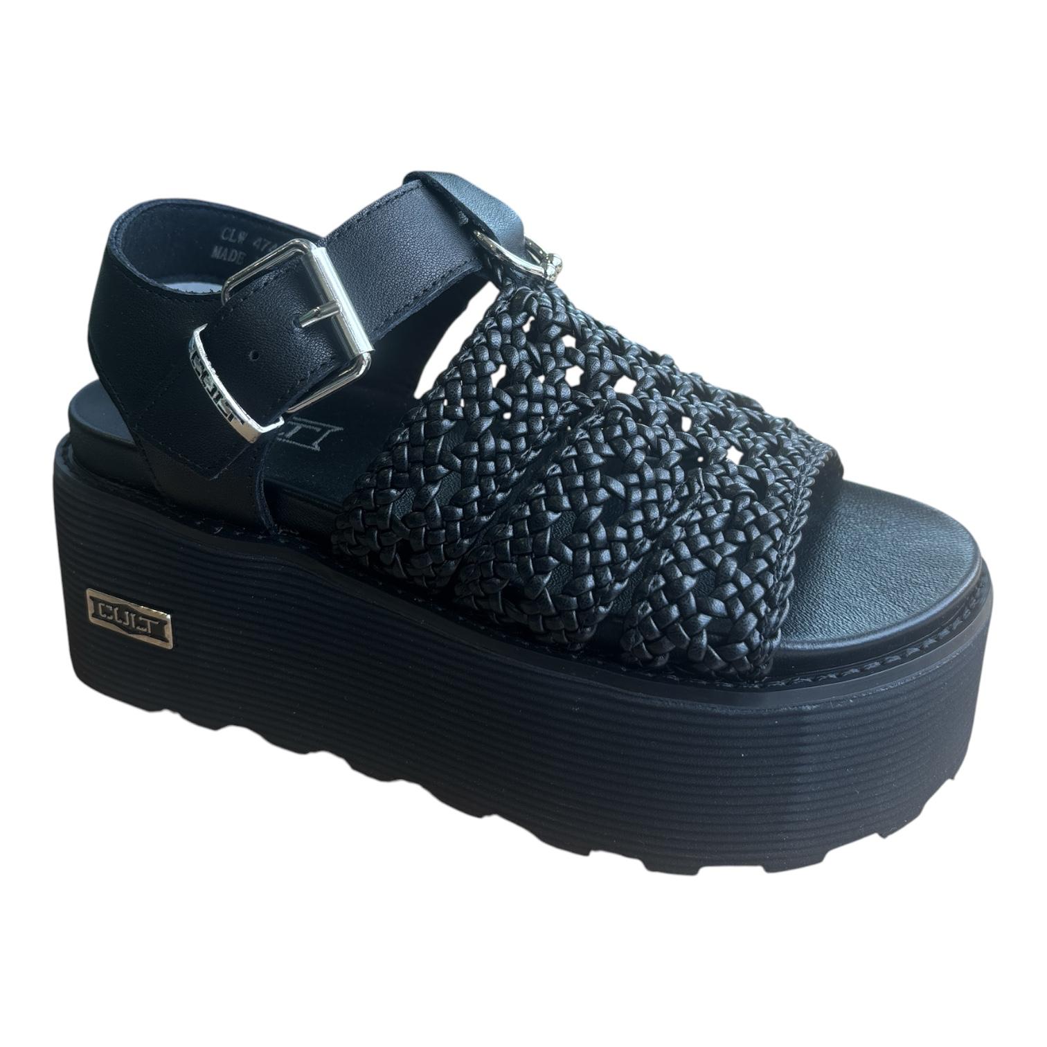 Cult sandalo da donna con zeppa Nancy 4749 nero