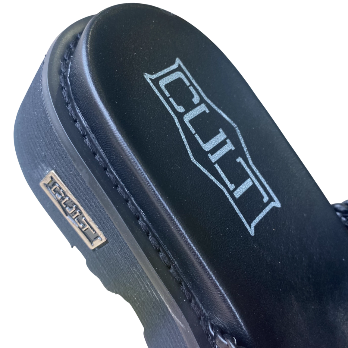 Cult sandalo flat da donna con fascia in pelle intrecciata e fiocco in reso ZIGGY 4288 nero