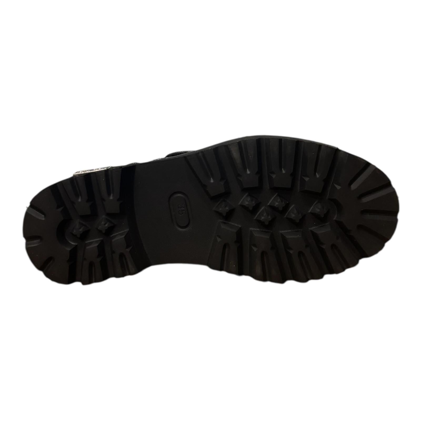 Cult scarpa da donna in pelle intrecciata SLASH 4686 nero