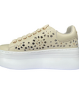 Cult scarpa sneakers con zeppa da donna Pearl 4425 beige