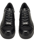 Cult scarpa sneakers da donna in pelle  con borchie Perry 4236 nero