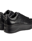 Cult scarpa sneakers da donna in pelle  con borchie Perry 4236 nero