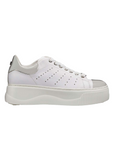 Cult scarpa sneakers da donna in pelle con zeppa  Perry 3162 Low CLW316207 bianco argento