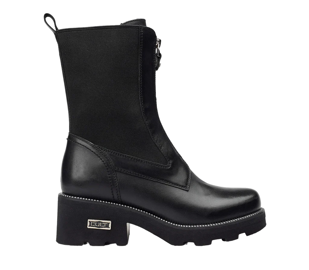 Cult stivale anfibio da donna con gambale elastico e zip Grace 3929 Mid CLW392900 nero