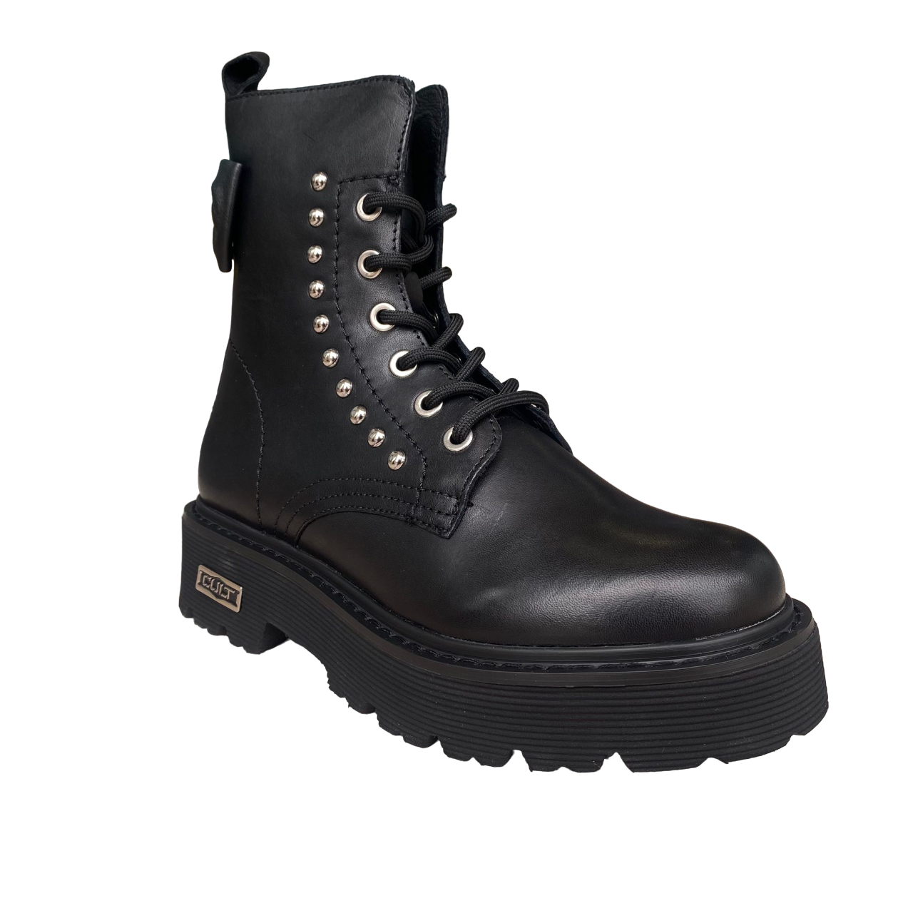 Cult stivaletto da donna con borchie e fiocco Slash 4349 nero