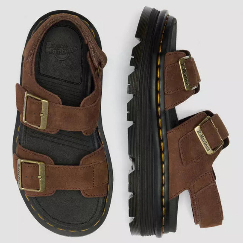 Dr. Martens sandalo da donna con zeppa Zebzag 42853200 marrone