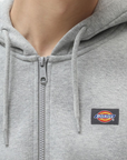 Dickies Felpa con cappuccio e cerniera intera da uomo Oakport DK0AXD3GYM grigio melange