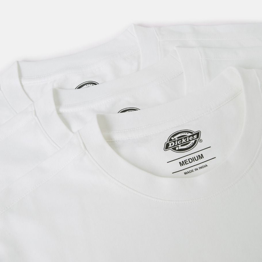 Dickies 3 Magliette maniche corte da uomo DK621091WHX1 bianco sportiamo 8