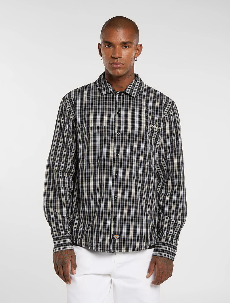 Dickies Camicia a maniche lunghe Wellsville dk0a885cblk1 Nero