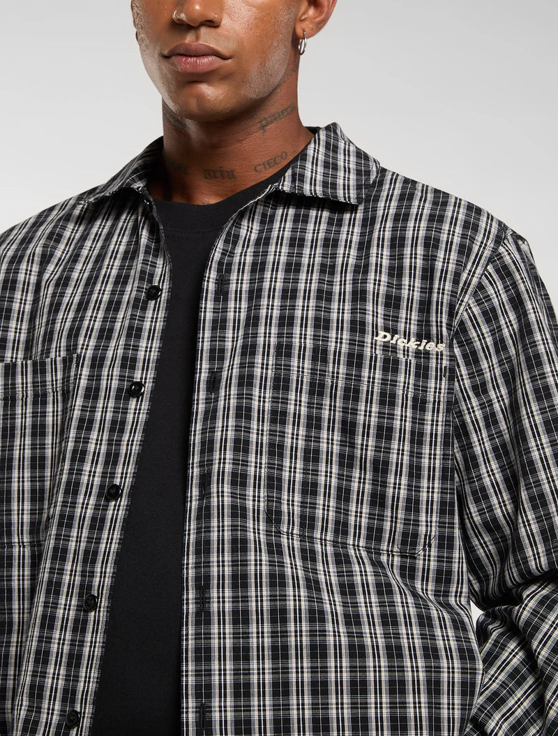 Dickies Camicia a maniche lunghe Wellsville dk0a885cblk1 Nero