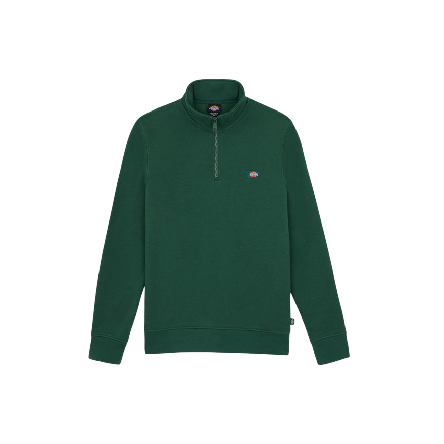 Dickies Felpa da Uomo Oakport con Zip Corta Pino – Codice Articolo DK0A4XD4PIN - frontale