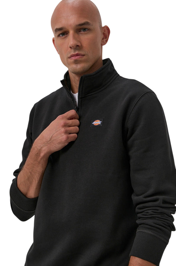 Dickies Felpa mezza zip da uomo Oakport Quartert DK0A4XD4BLK nero - dettaglio