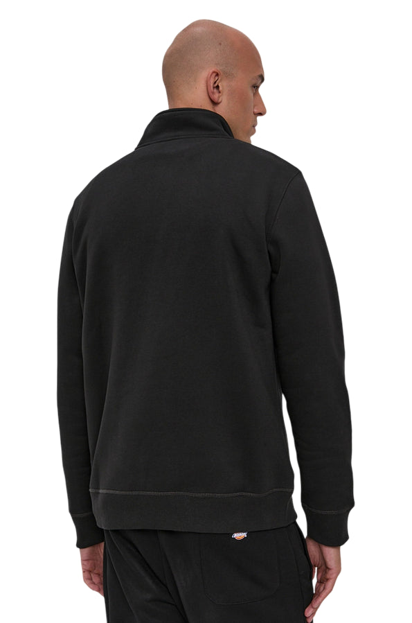 Dickies Felpa mezza zip da uomo Oakport Quartert DK0A4XD4BLK nero - retro