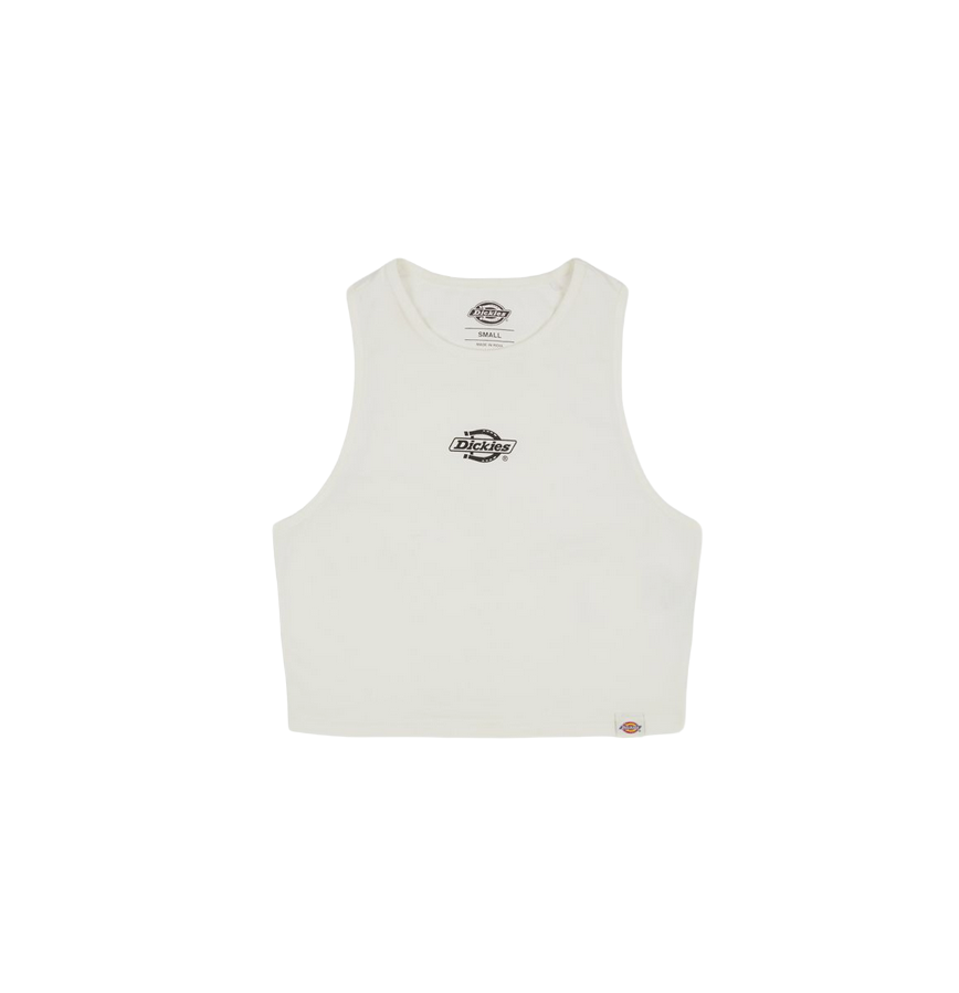 Dickies canotta da donna in cotone elasticizzato Powers DK0A4Y8DWHX1 bianco sportiamo 4