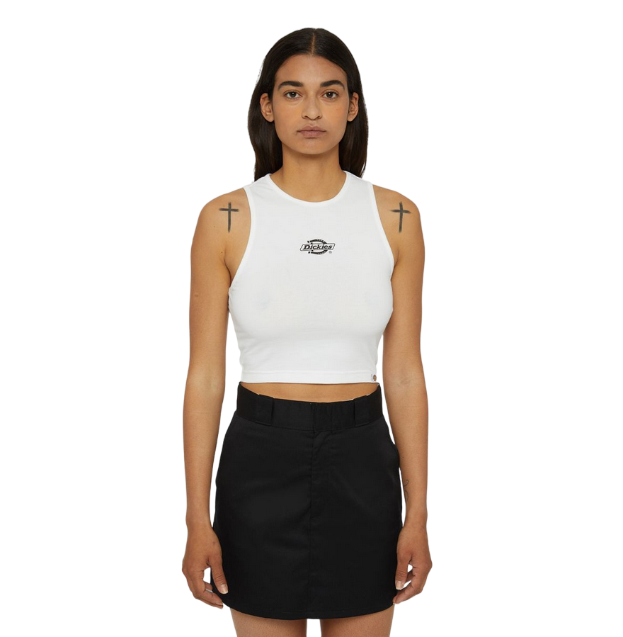 Dickies canotta da donna in cotone elasticizzato Powers DK0A4Y8DWHX1 bianco