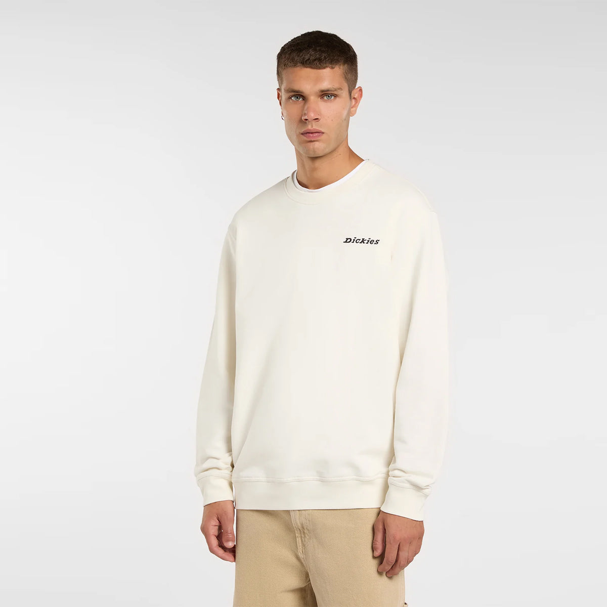 Dickies felpa girocollo da uomo Loretto DK0A88OCECR1 ecru
