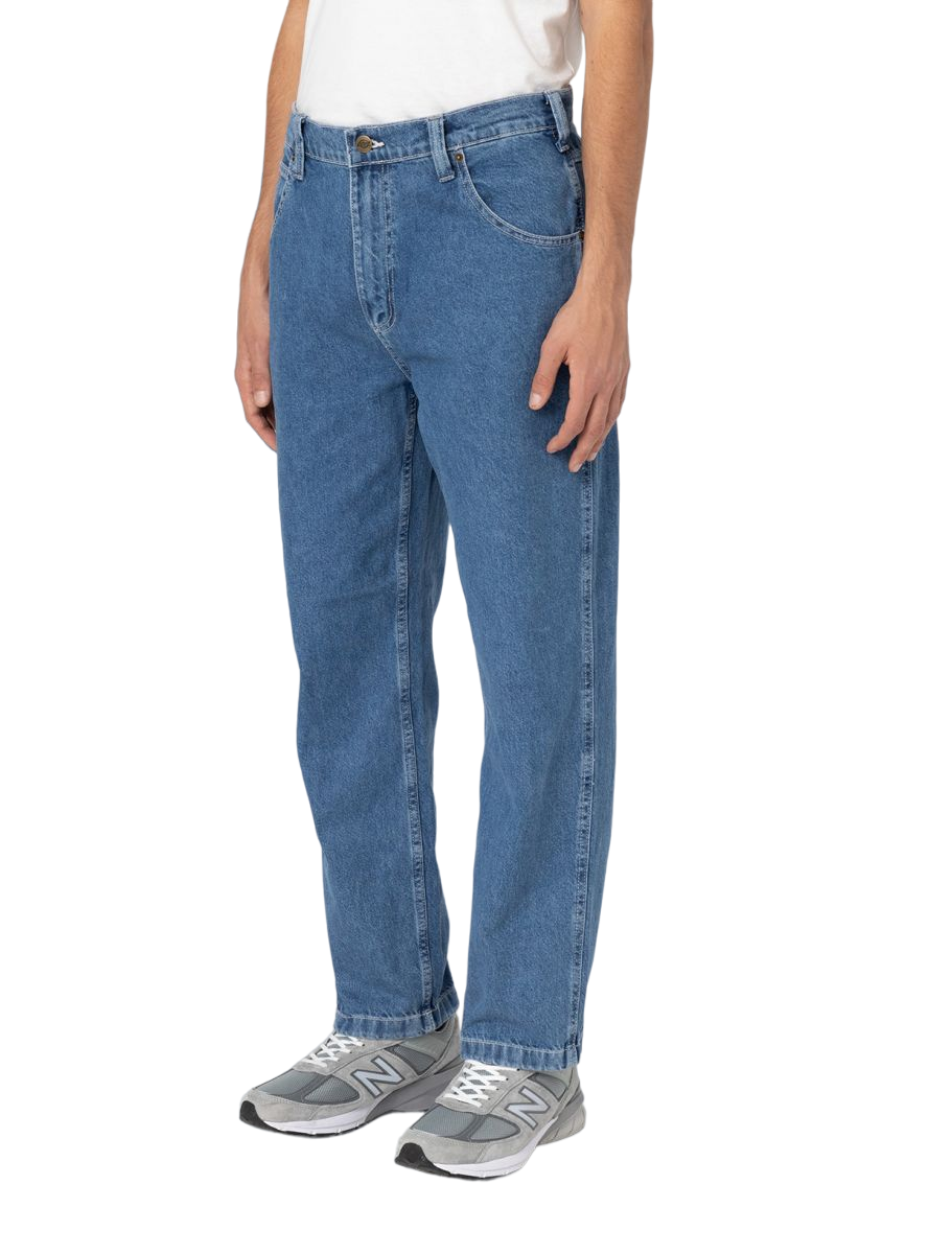 Dickies pantalone jeans da uomo Garyville DK0A4XECCLB1 blu medio