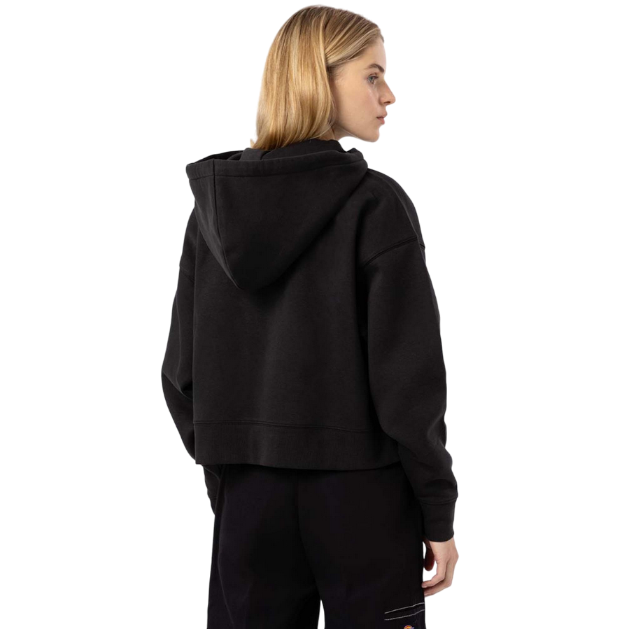 Dickies felpa con cappuccio da donna corta con cerniera intera Oakport DK0A4Y1ZBLK nero