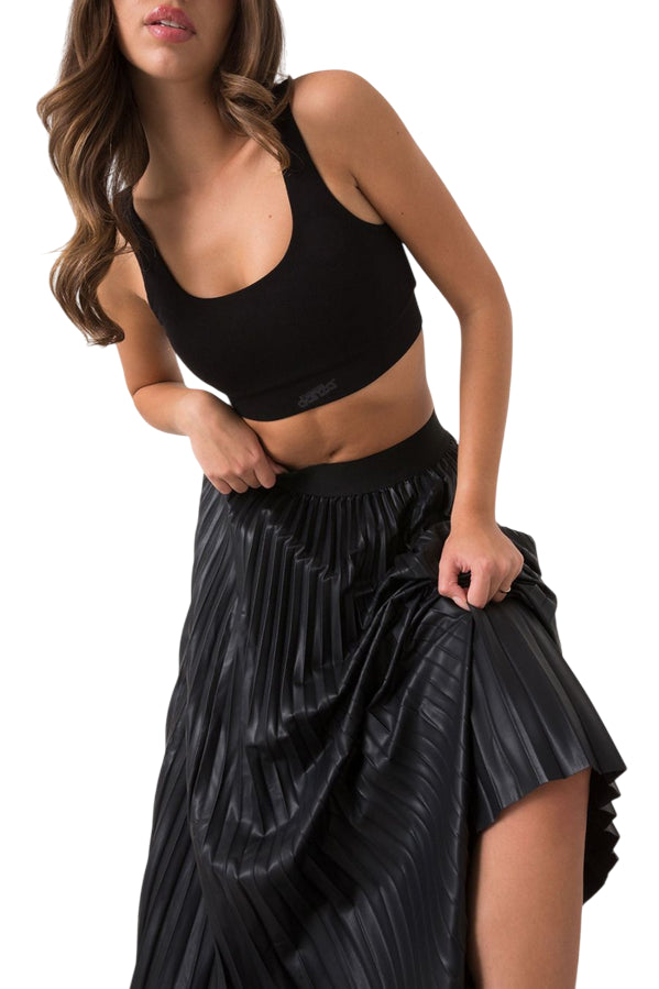 Dimensione Danza Gonna Lunga Plissettata 39D209A26_2000 Eco Pelle - dettaglio 