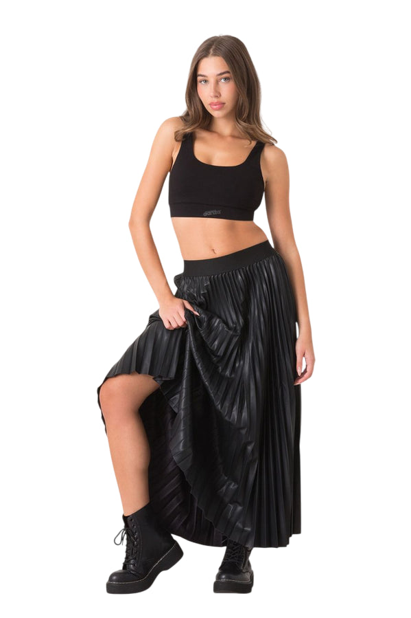 Dimensione Danza Gonna Lunga Plissettata 39D209A26_2000 Eco Pelle - fronte