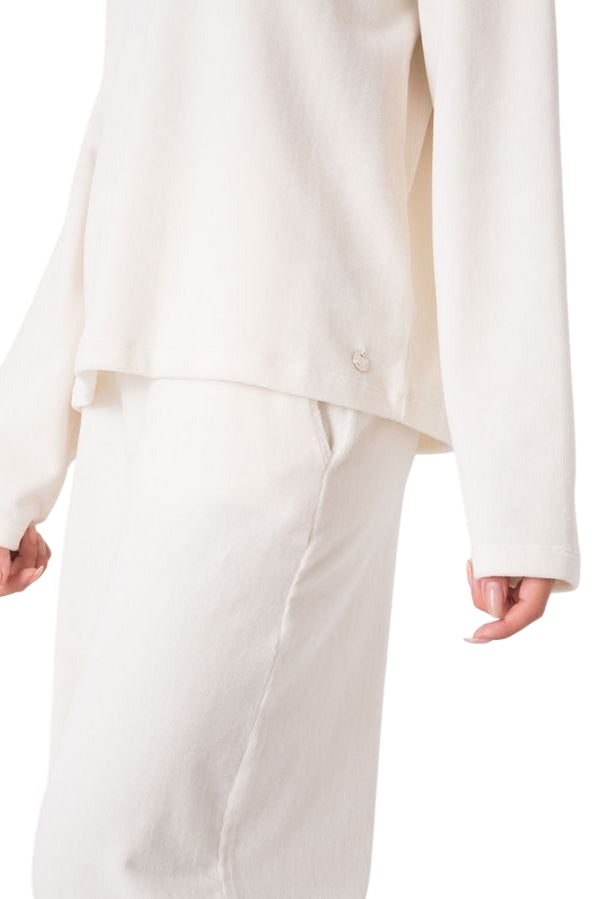 Dimensione Danza Lupetto Velluto a Coste Donna 39D270E86_1100 Bianco – Stile e Comfort - manica 