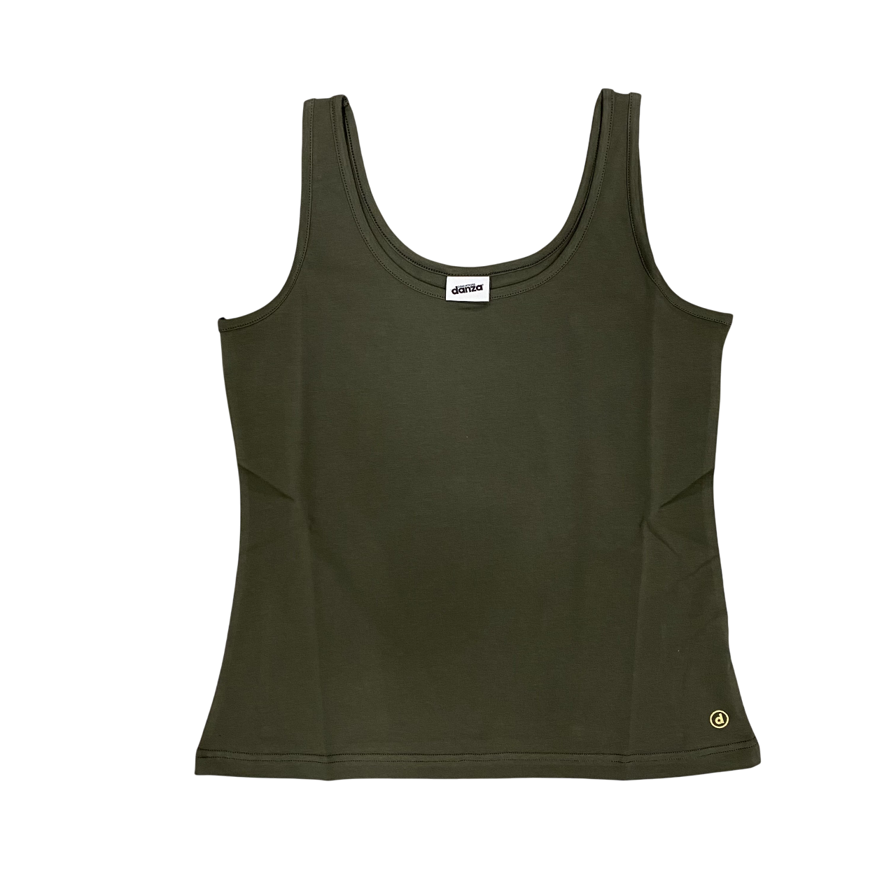 Dimensione Danza canotta sportiva da donna in cotone jersey elasticizzato 38d144j42 6R00 verde