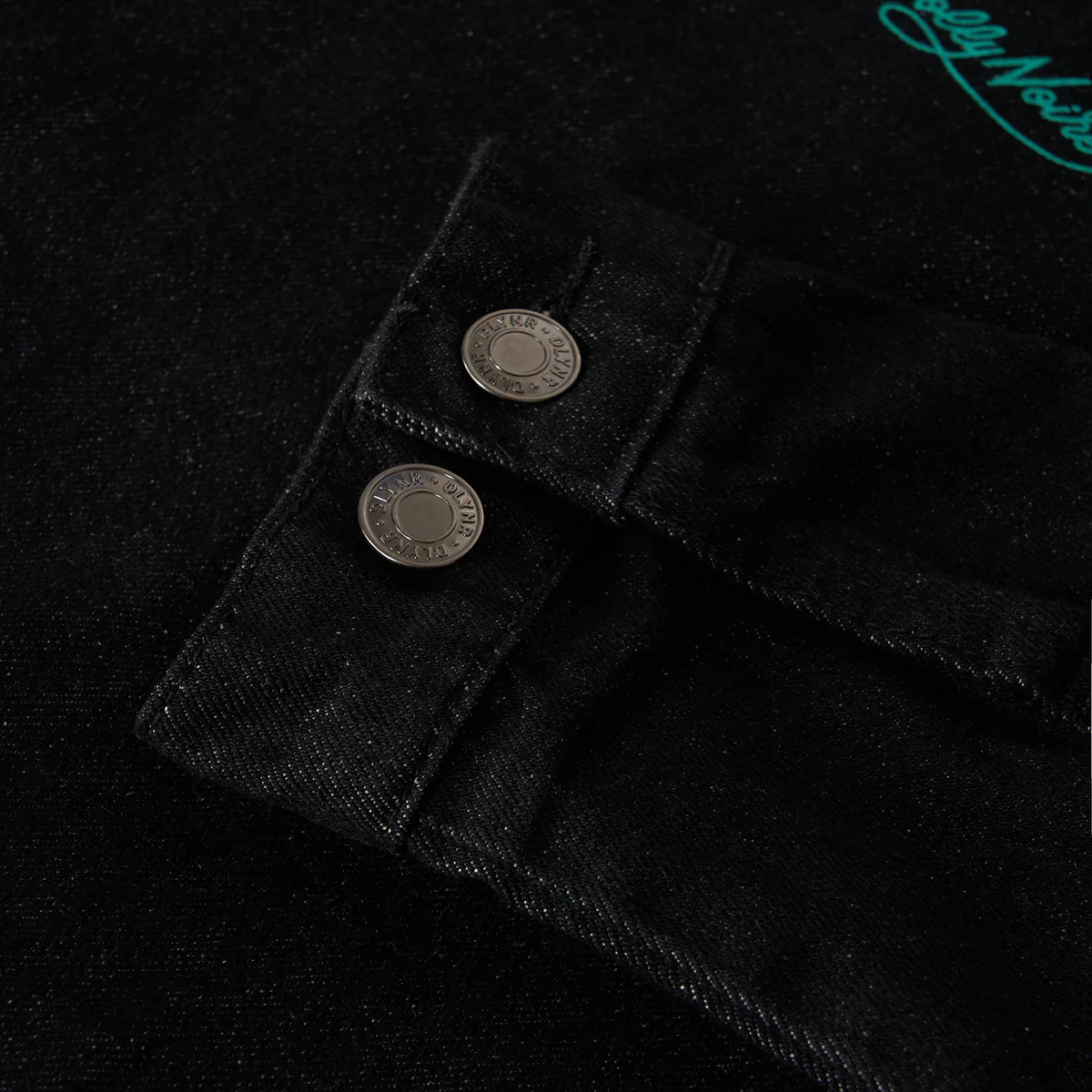 Dolly Noire giacca sfoderata in denim con stampa Mythos jk726-jr-01 nero