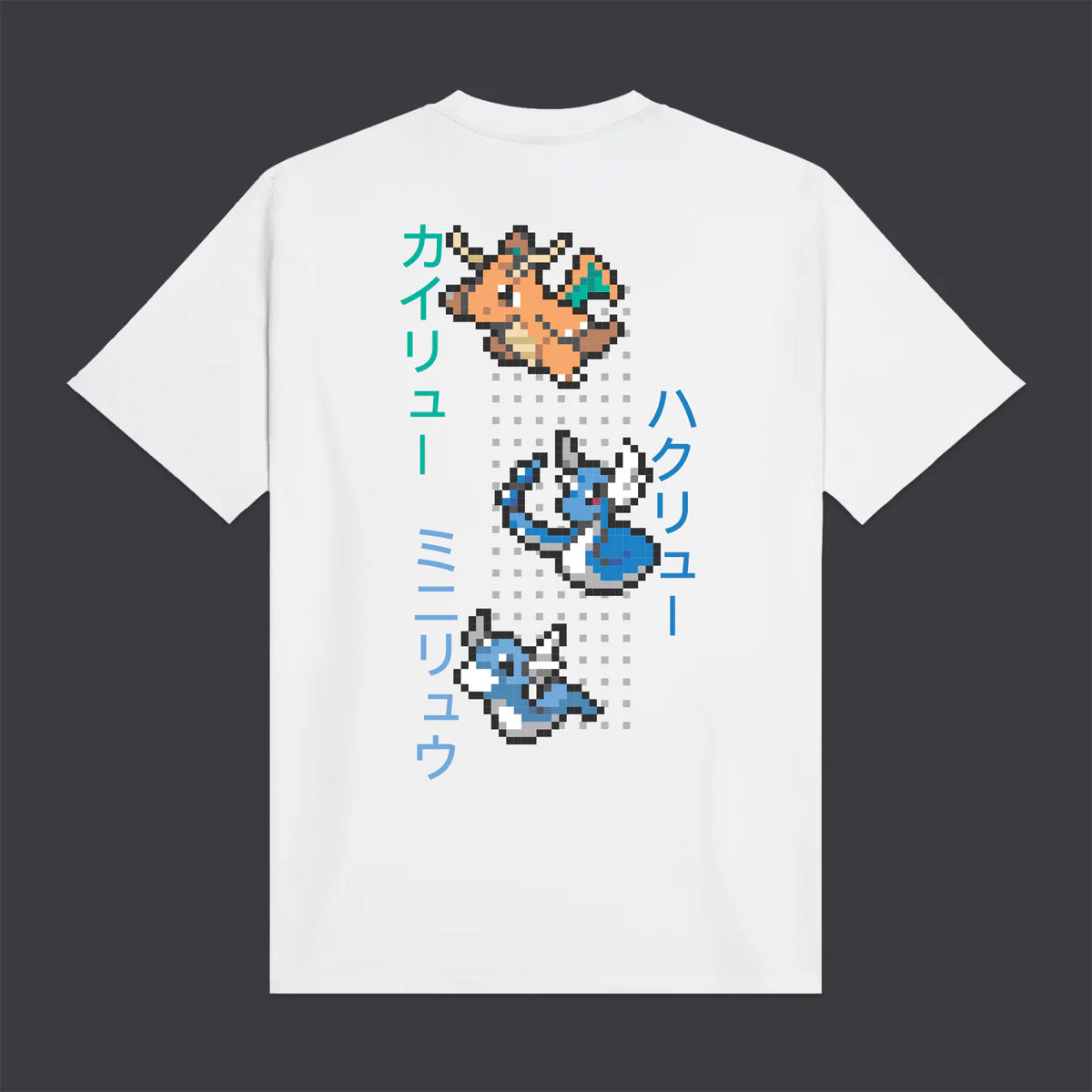 Dolly Noire T-shirt Uomo Dragonite Evolution Pokémon Bianca - TS1153-TT-02