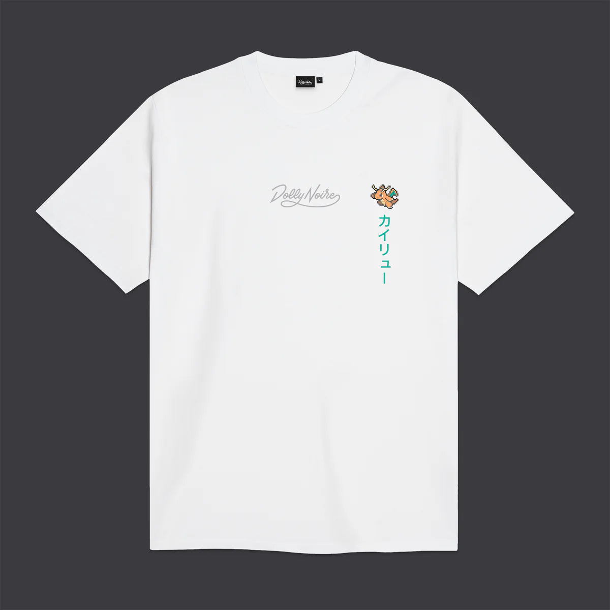 Dolly Noire T-shirt Uomo Dragonite Evolution Pokémon Bianca - TS1153-TT-02