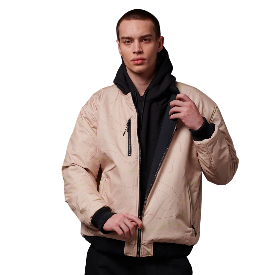 Dolly Noire giubbino bomber reversibile Luca Barcellona nero-beige