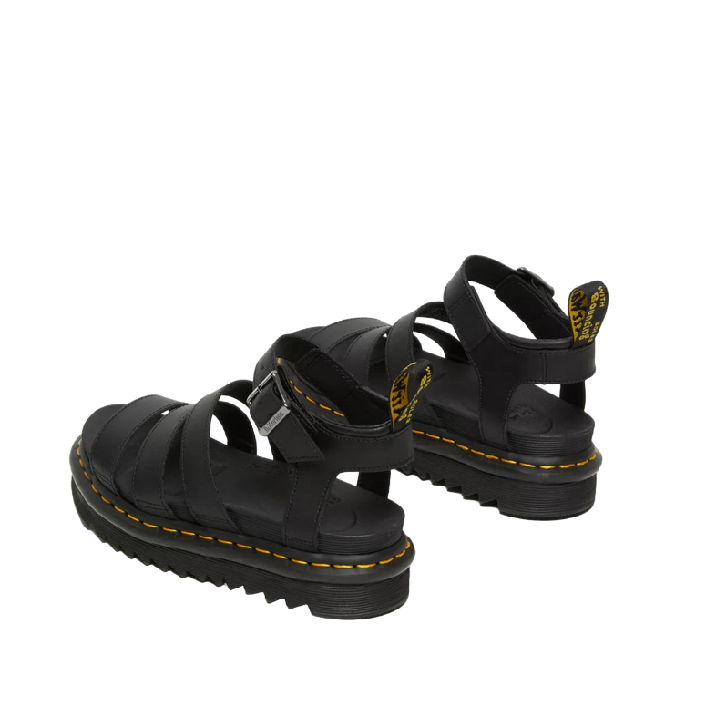 Dr. Martens sandalo da donna in pelle con cinturino Blaire 24235001 nero hydro