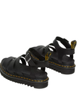 Dr. Martens sandalo da donna in pelle con cinturino Blaire 24235001 nero hydro