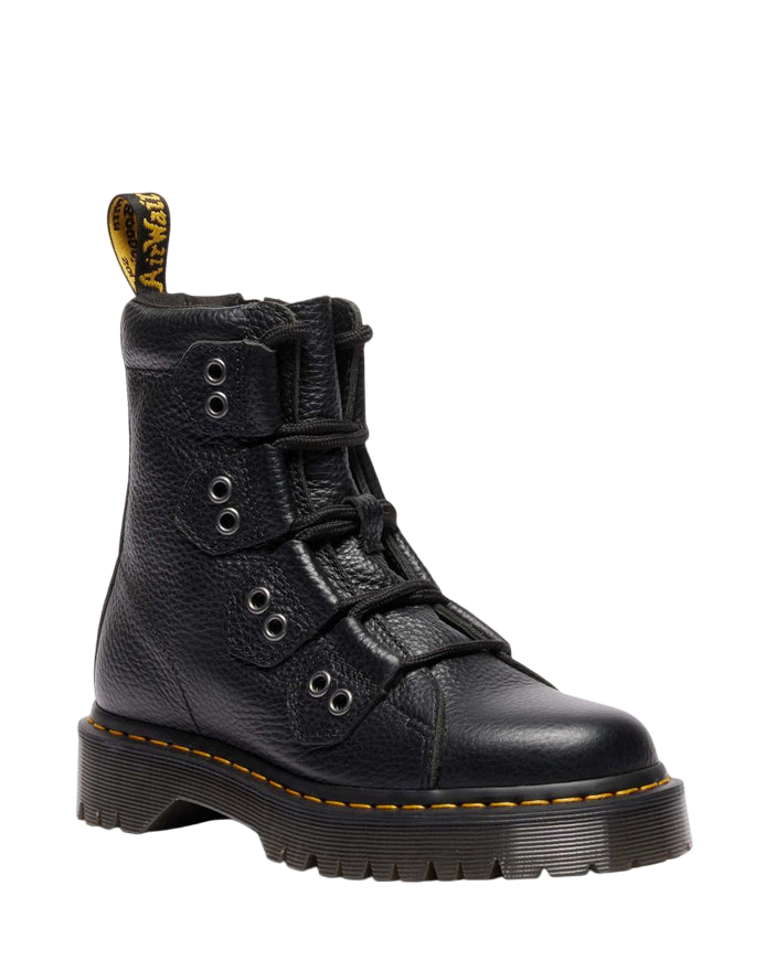 Dr. Martens – Anfibio 1460 Bex LTT 41750001 Nero | Platform Punk, Pelle Liscia, Comfort Urban Unisex - laterale