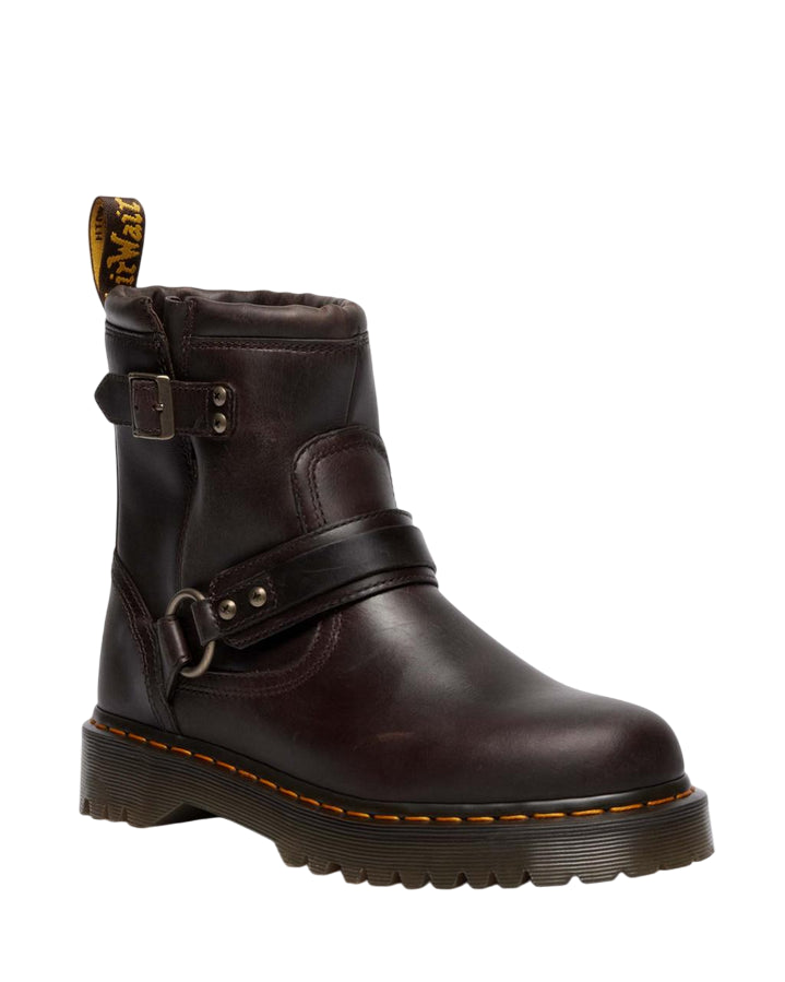 Dr. Martens Anistone Harness 41870200 Marrone | Stivaletti donna biker pelle Crazy Horse - 3/4