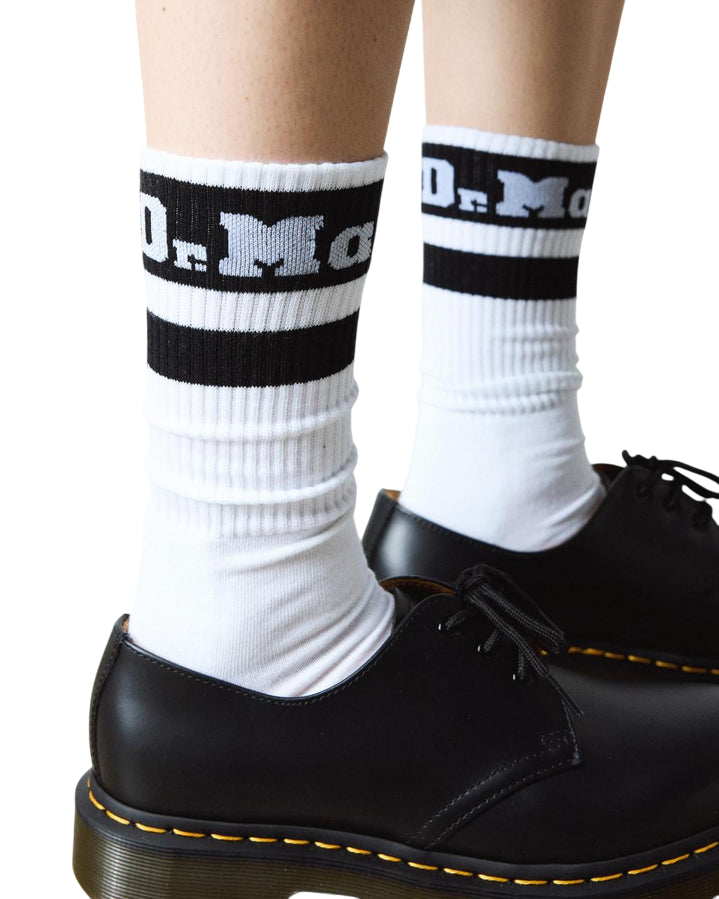 Dr. Martens Calzino Athletic Logo AC681104 Bianco – Comfort Iconico - indossato 