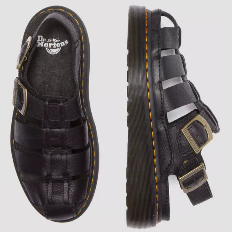 Dr. Martens Sandalo Donna Wrenlie Nero Grizzly - 31524001