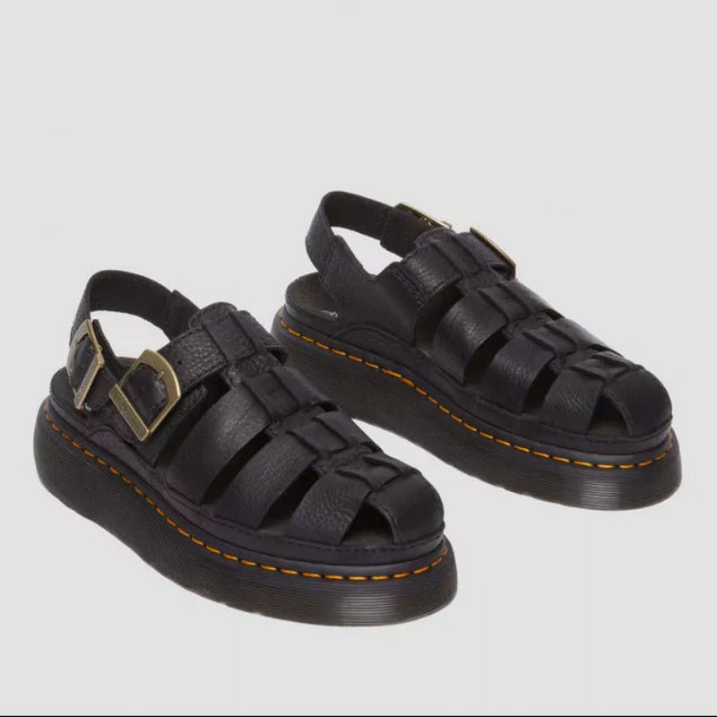 Dr. Martens Sandalo Donna Wrenlie Nero Grizzly - 31524001