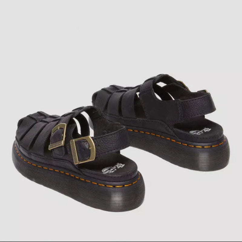 Dr. Martens Sandalo Donna Wrenlie Nero Grizzly - 31524001