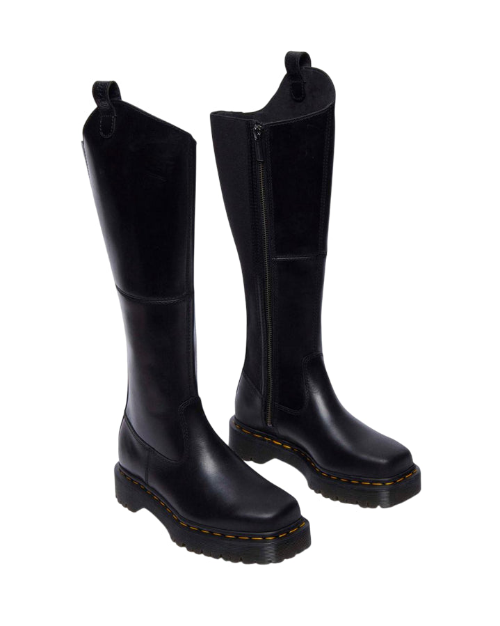 Dr. Martens – Stivale Donna Amaayah Hi 31947001 Nero | Eleganza Cavallerizza, Pelle Orleans Premium, Comfort Urban Bex Squared - laterale