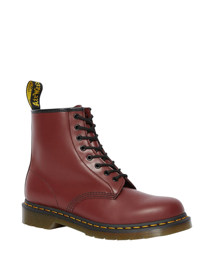 Dr. Martens – Stivale Stringato 1460 Mono 11822600 Rosso Ciliegia | Pelle Smooth, Icona Urban, Comfort Everyday 3/4