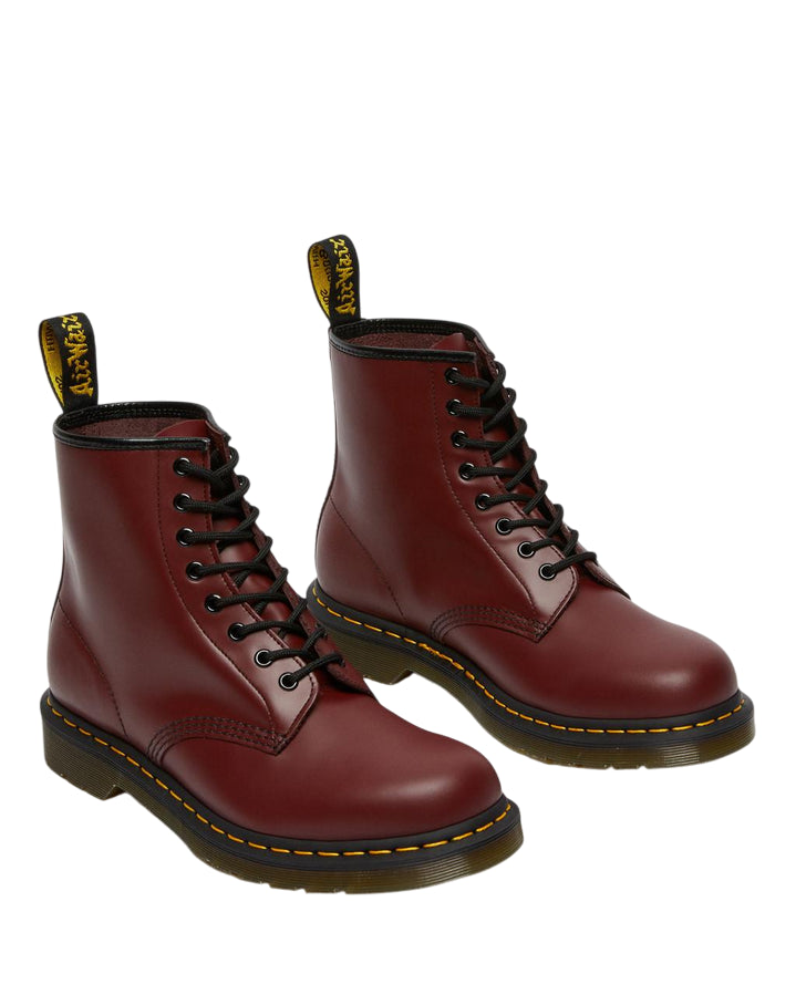 Dr. Martens – Stivale Stringato 1460 Mono 11822600 Rosso Ciliegia | Pelle Smooth, Icona Urban, Comfort Everyday - front