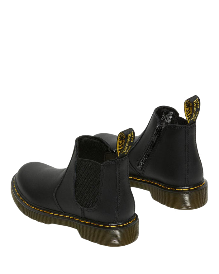 Dr. Martens – Stivaletti Chelsea 2976 Softy T Junior 16708001 Nero | Pelle Softy Junior, Comodità Slip-on, Look Iconico Kids - tallone